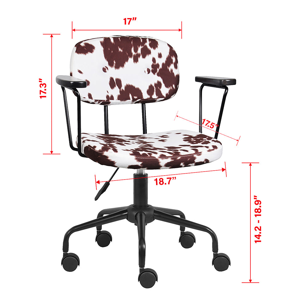 Home Office Furniture Sets Writing Desk with Wheels& Office Task Chair with Arms