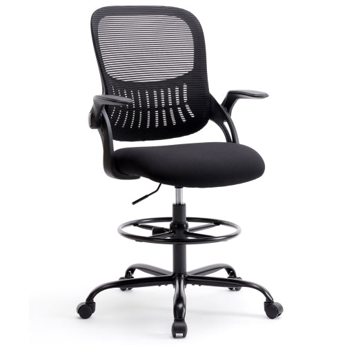 Ergonomic High Office Chair with Flip-up Armrests,Black