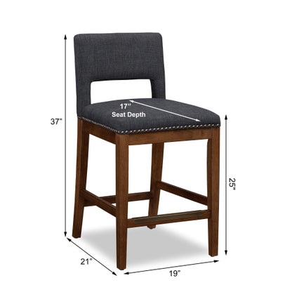 Rockwell Grey Counter Stool