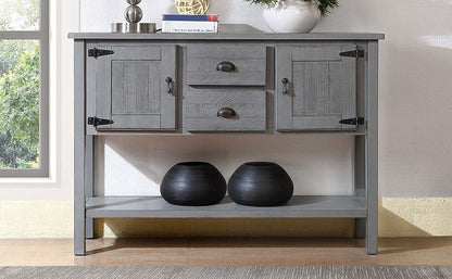 Solid Wood Sideboard Console Table with 2 Drawers and Cabinets
