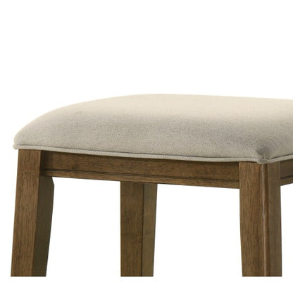 GIA 17 inch Walnut Counter Height Stool with Upholstered Seat