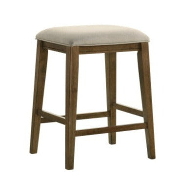 GIA 17 inch Walnut Counter Height Stool with Upholstered Seat