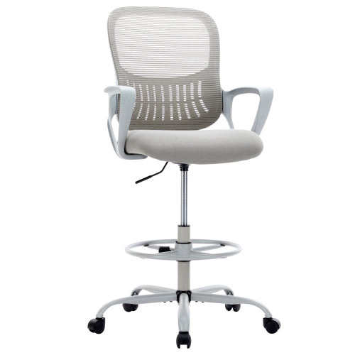 Ergonomic High Office Chair with Flip-up Armrests,Gray