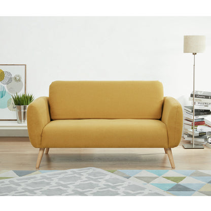 GIA Modern Love Seat Sofa-Yellow