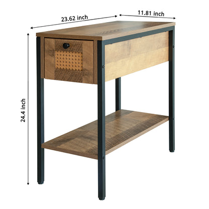 Eleuterio Frame End Table with Storage