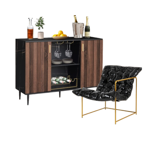 Bar Cabinet with Accent Chair