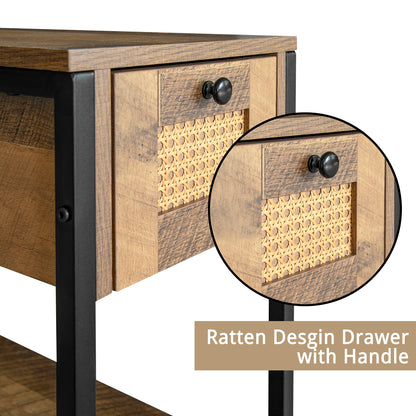 Eleuterio Frame End Table with Storage