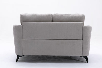 Callie 60inch Light Gray Woven Fabric Loveseat