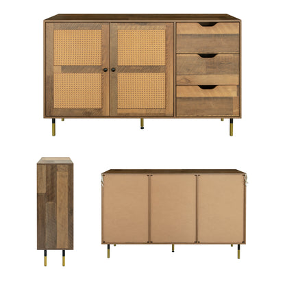 Rattan Sideboard Buffet Cabinet with 2 Door