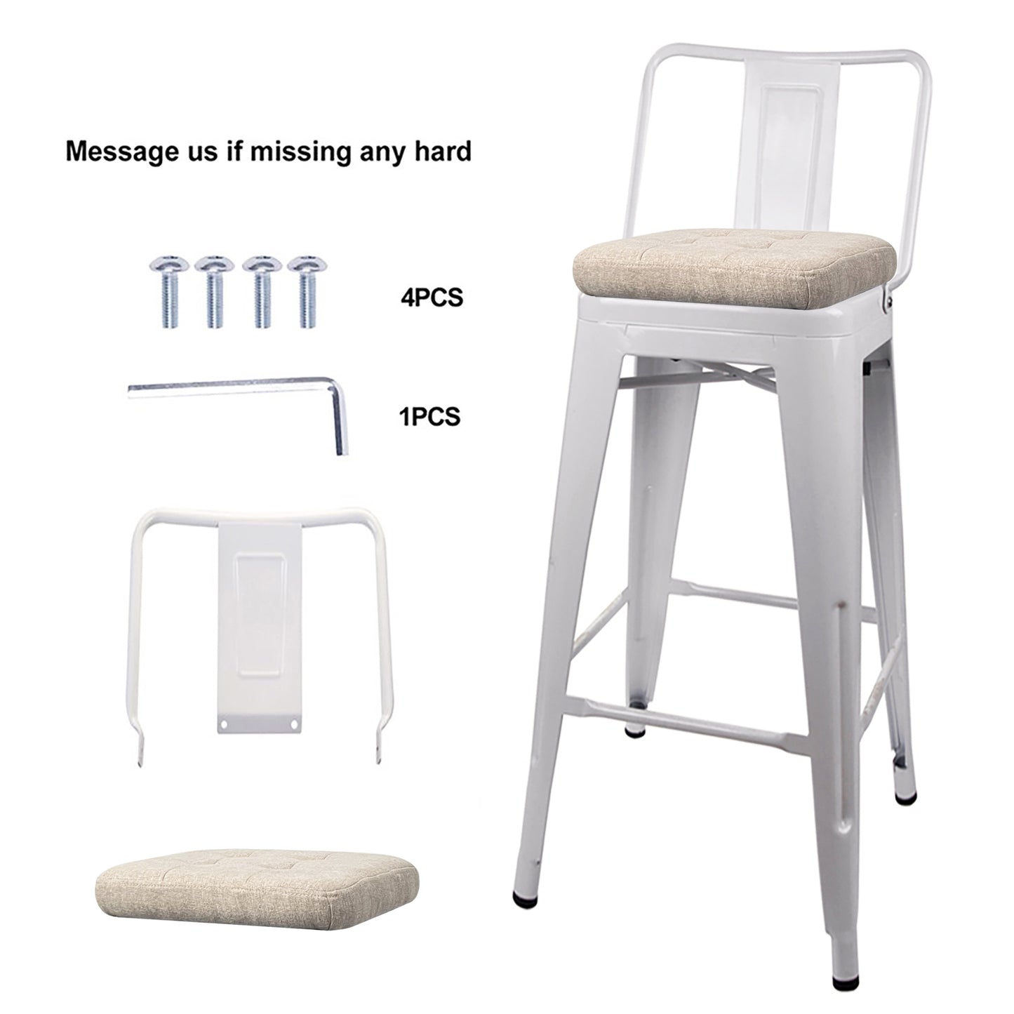 Ava Linen Bar Stool