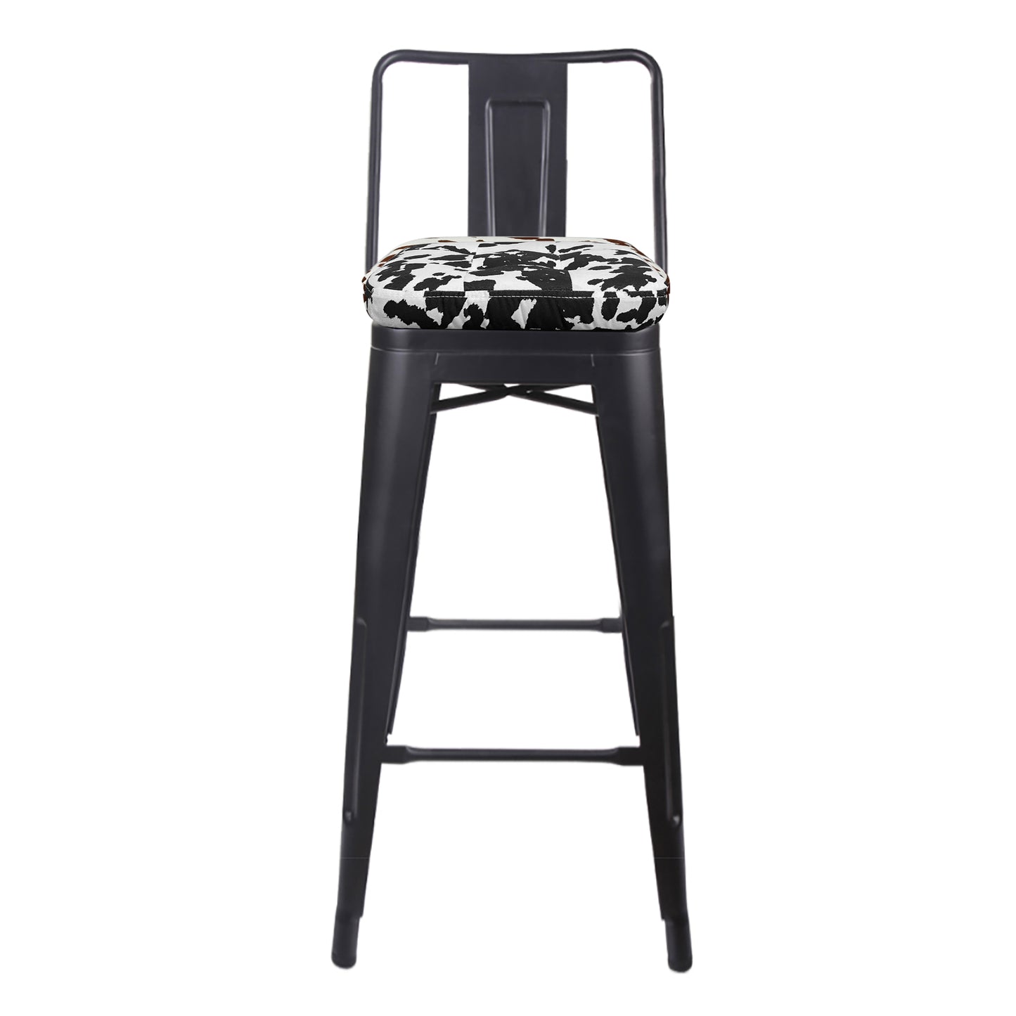 Midnight Cowhide Bar Stool