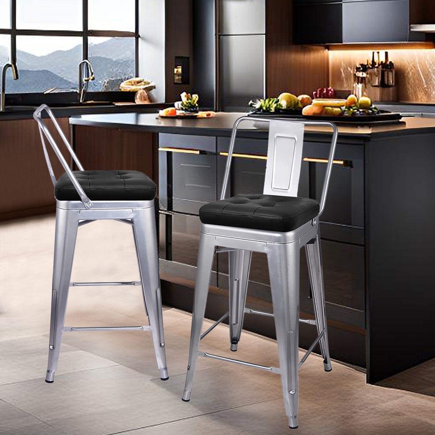 Dominic Steel Bar Stool