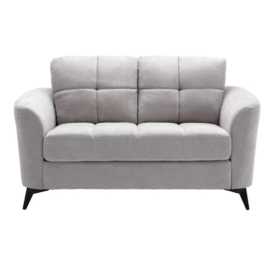 Callie 60inch Light Gray Woven Fabric Loveseat