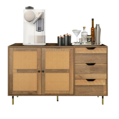 Rattan Sideboard Buffet Cabinet with 2 Door