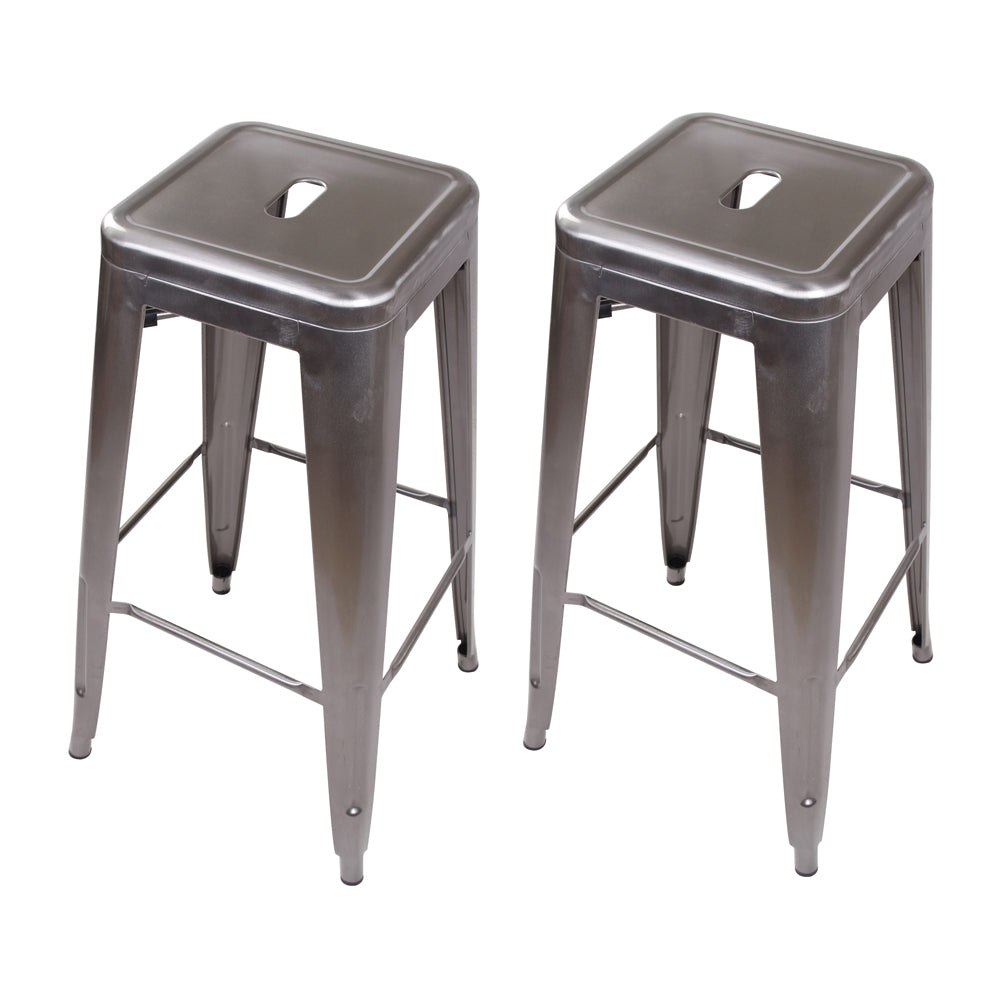 GIA Gunmetal 30 Inch Backless Metal Stool